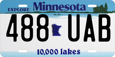 MN license plate 488UAB
