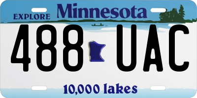 MN license plate 488UAC