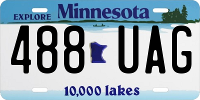 MN license plate 488UAG