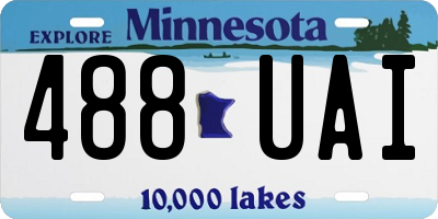 MN license plate 488UAI