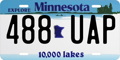 MN license plate 488UAP