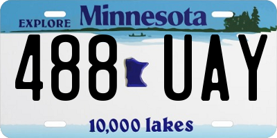 MN license plate 488UAY