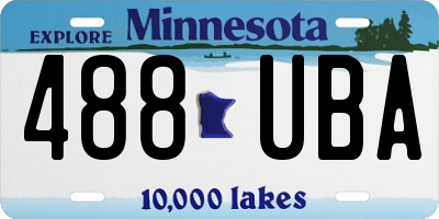 MN license plate 488UBA