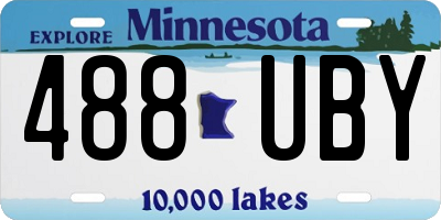 MN license plate 488UBY