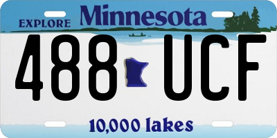 MN license plate 488UCF