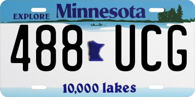 MN license plate 488UCG