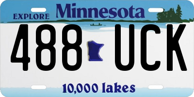 MN license plate 488UCK
