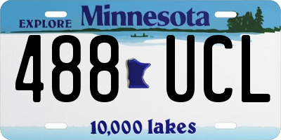 MN license plate 488UCL
