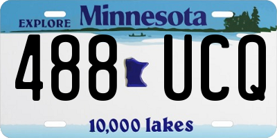 MN license plate 488UCQ