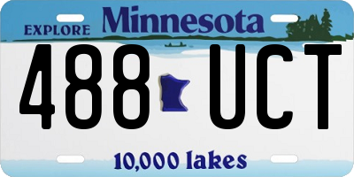 MN license plate 488UCT