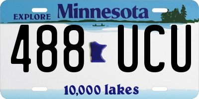 MN license plate 488UCU