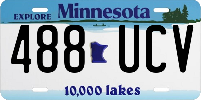 MN license plate 488UCV