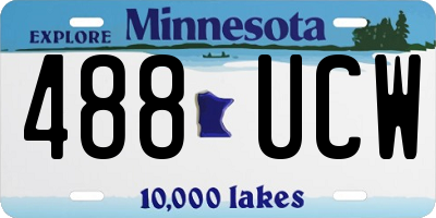 MN license plate 488UCW