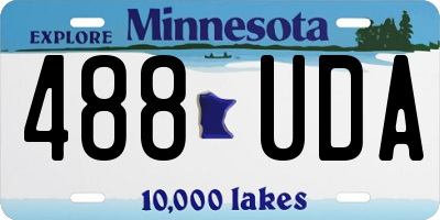 MN license plate 488UDA