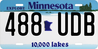 MN license plate 488UDB