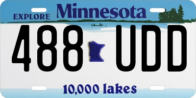 MN license plate 488UDD