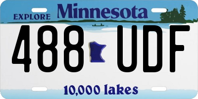 MN license plate 488UDF