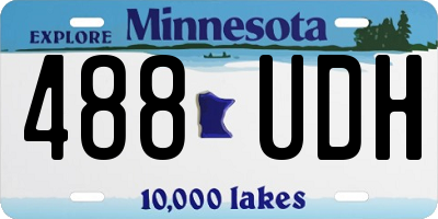 MN license plate 488UDH