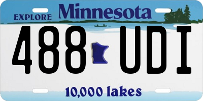 MN license plate 488UDI