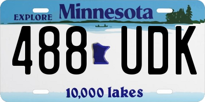MN license plate 488UDK