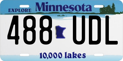 MN license plate 488UDL