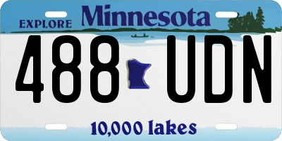 MN license plate 488UDN