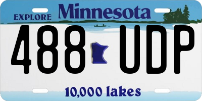 MN license plate 488UDP