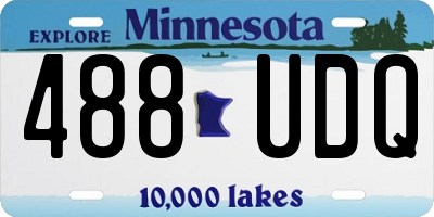 MN license plate 488UDQ