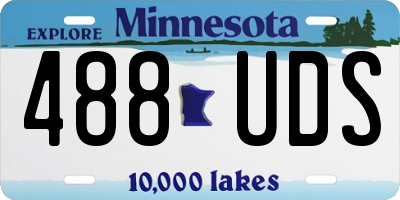 MN license plate 488UDS