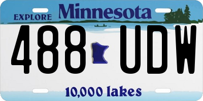 MN license plate 488UDW