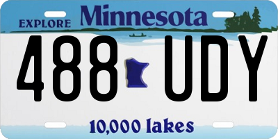 MN license plate 488UDY