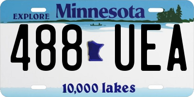 MN license plate 488UEA