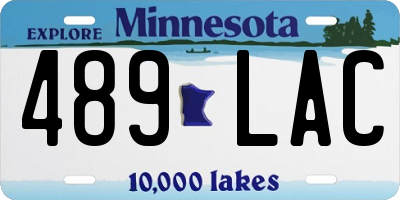 MN license plate 489LAC