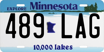 MN license plate 489LAG