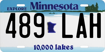 MN license plate 489LAH