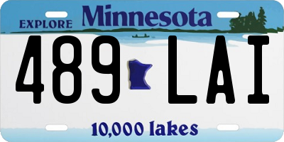 MN license plate 489LAI