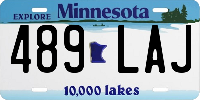 MN license plate 489LAJ