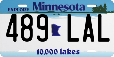 MN license plate 489LAL