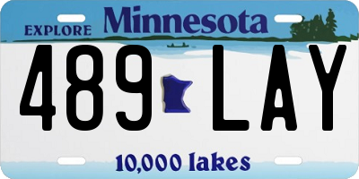 MN license plate 489LAY