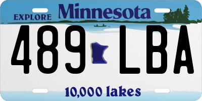 MN license plate 489LBA