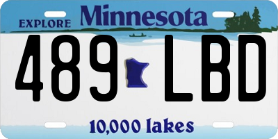 MN license plate 489LBD