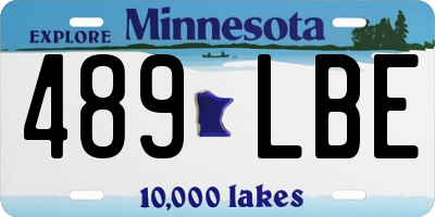 MN license plate 489LBE