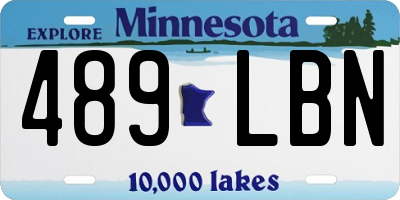 MN license plate 489LBN