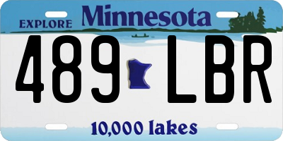 MN license plate 489LBR