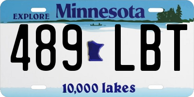 MN license plate 489LBT