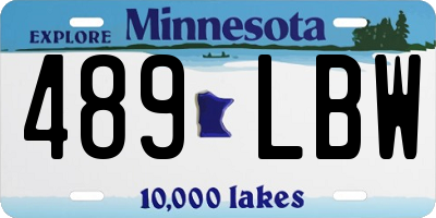 MN license plate 489LBW