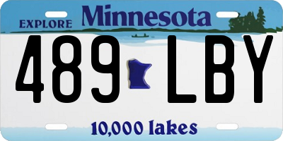 MN license plate 489LBY