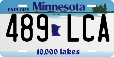 MN license plate 489LCA