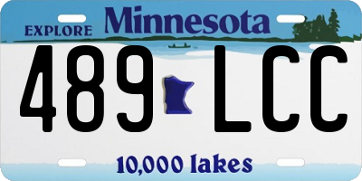 MN license plate 489LCC