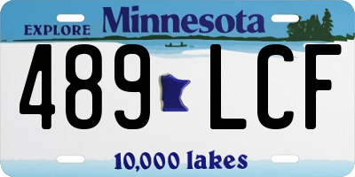 MN license plate 489LCF